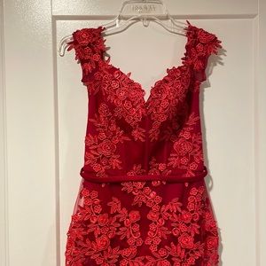 Stunning off the shoulder and backless dress perfect for a wedding or a prom